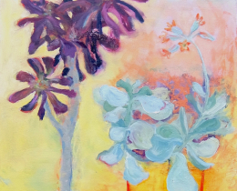 Succulents I 60 x 60 cm oil on canvas