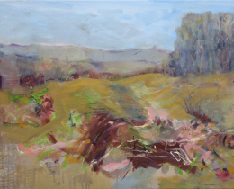 Winter Walk 2, 64 x 84cm oil on canvas