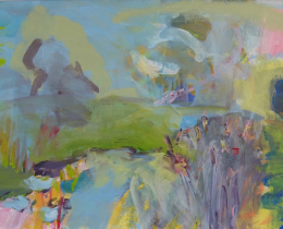 Summer in the Water Meadows, 60 x 80cm acrylic on board
