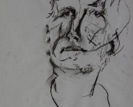 Head Study, 80 x 60 charcoal on paper